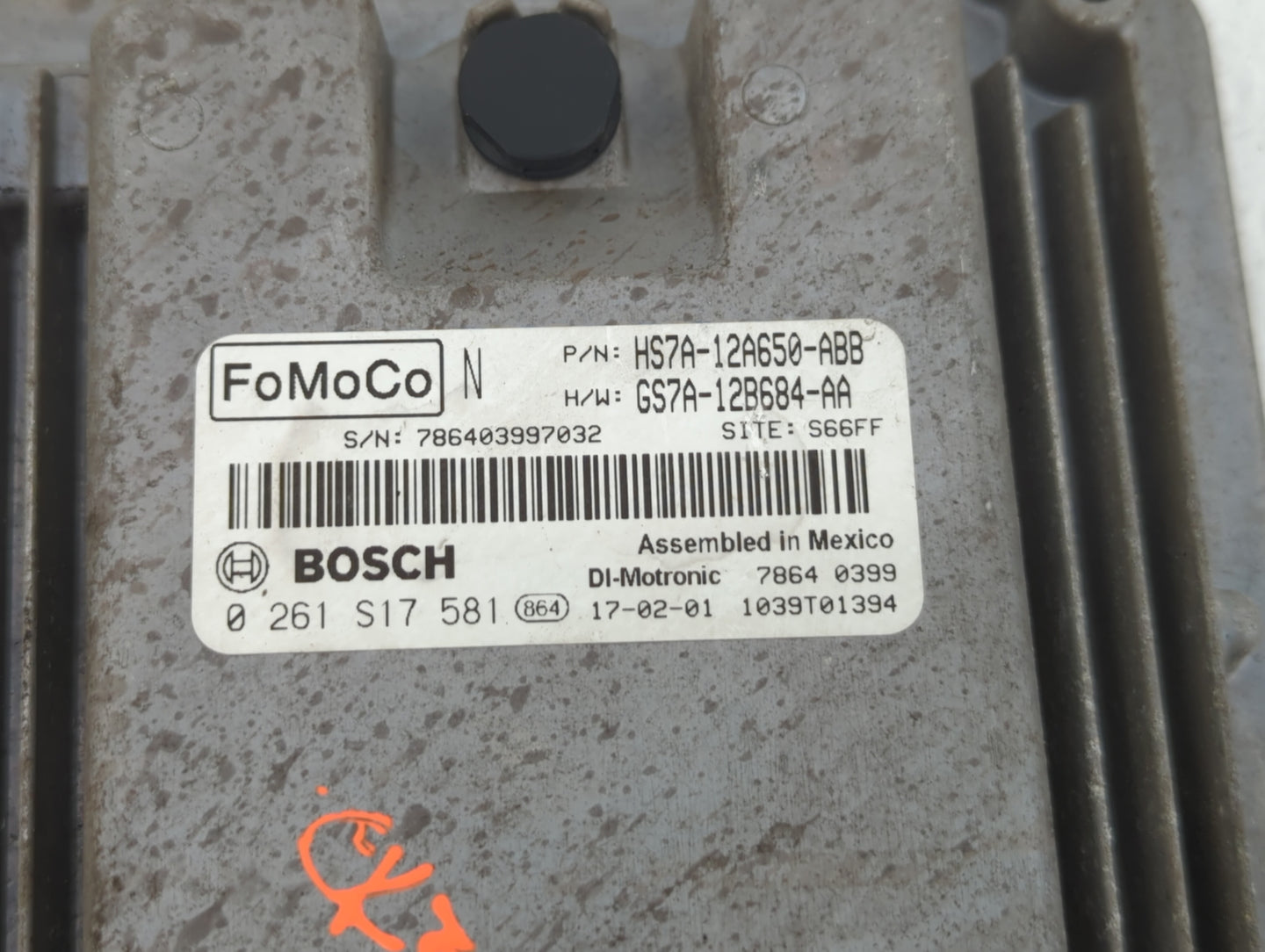 2017-2019 Ford Fusion PCM Engine Control Computer ECU ECM PCU OEM P/N:HS7A-12A650-ABB Fits Fits 2017 2018 2019 OEM Used Auto