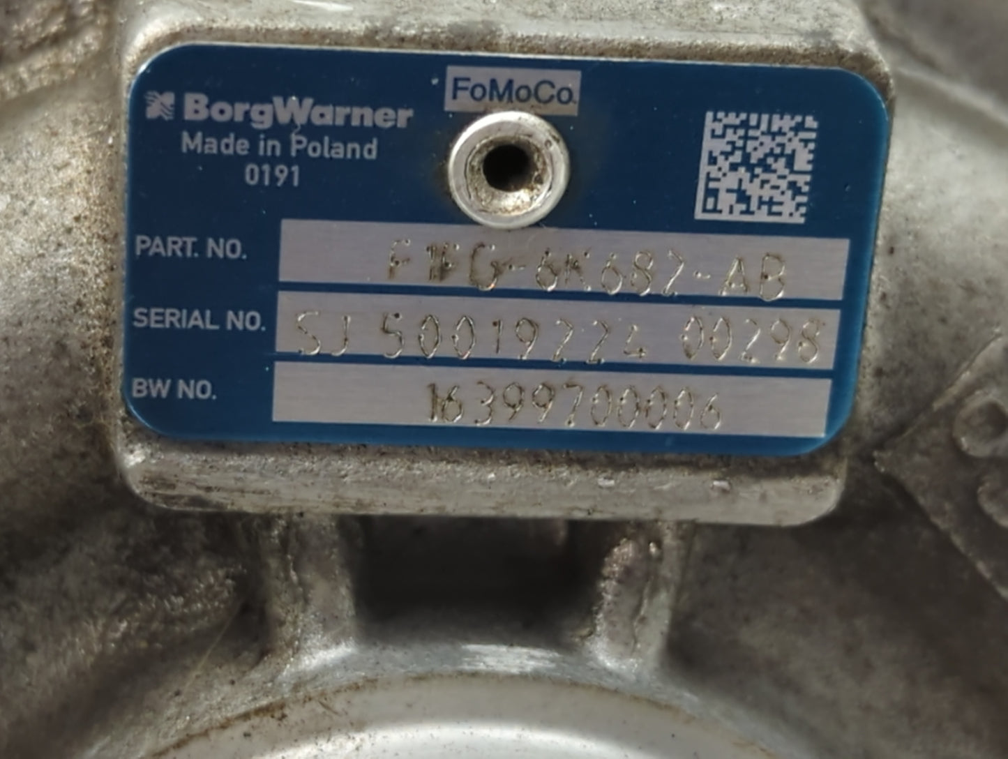 2014 Ford Fusion Turbocharger Turbo Charger Super Charger Supercharger - Oemusedautoparts1.com