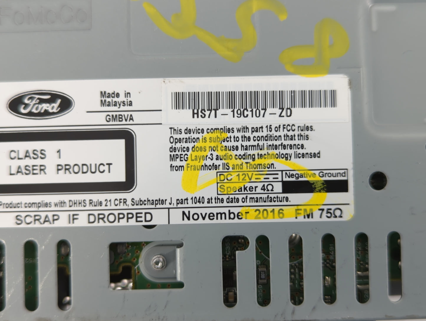 2017-2020 Ford Fusion Am Fm Cd Player Radio Receiver - Oemusedautoparts1.com