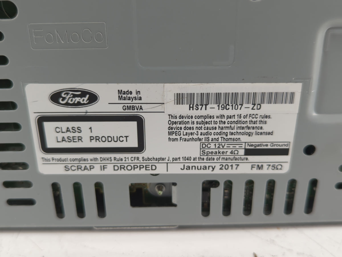 2017-2020 Ford Fusion Am Fm Cd Player Radio Receiver 576904 - Oemusedautoparts1.com