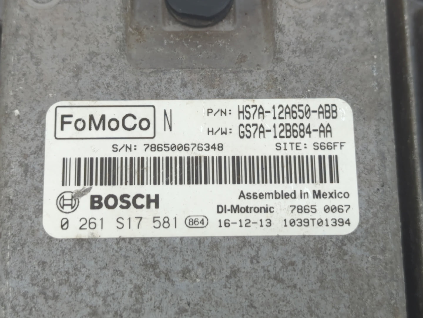 2017-2019 Ford Fusion PCM Engine Control Computer ECU ECM PCU OEM P/N:HS7A-12A650-ABB Fits Fits 2017 2018 2019 OEM Used Auto