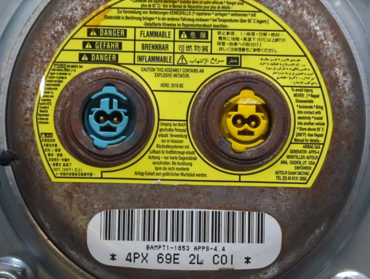 2017-2019 Ford Fusion Air Bag Passenger Right Dashboard Oem - Oemusedautoparts1.com