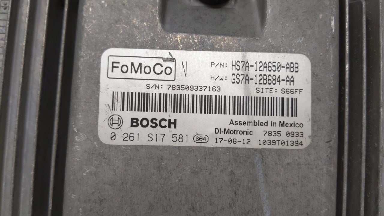2017-2019 Ford Fusion PCM Engine Control Computer ECU ECM PCU OEM P/N:KS7A-12A650-BCA HS7A-12A650-ABB Fits Fits 2017 2018 20