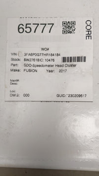 2017 Ford Fusion Instrument Cluster Speedometer Gauges P/N:HS7T-10849-AE Fits OEM Used Auto Parts - Oemusedautoparts1.com