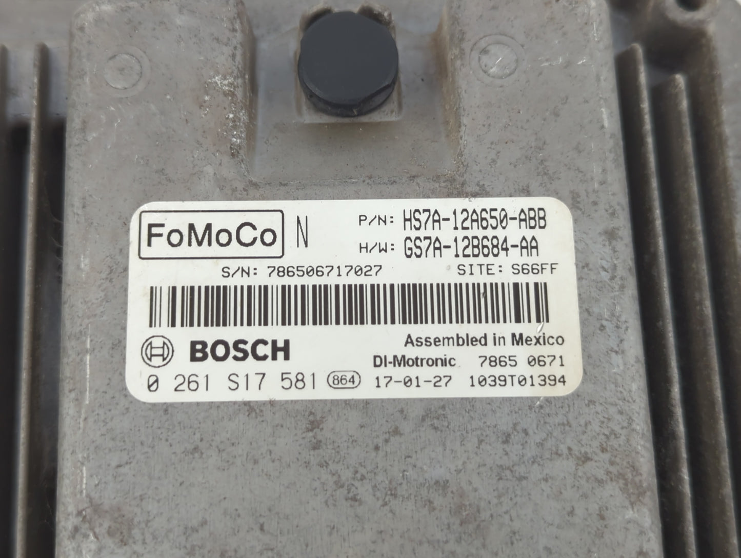 2017-2019 Ford Fusion PCM Engine Control Computer ECU ECM PCU OEM P/N:GS7A-12B684-AA HS7A-12A650-ABB Fits Fits 2017 2018 201