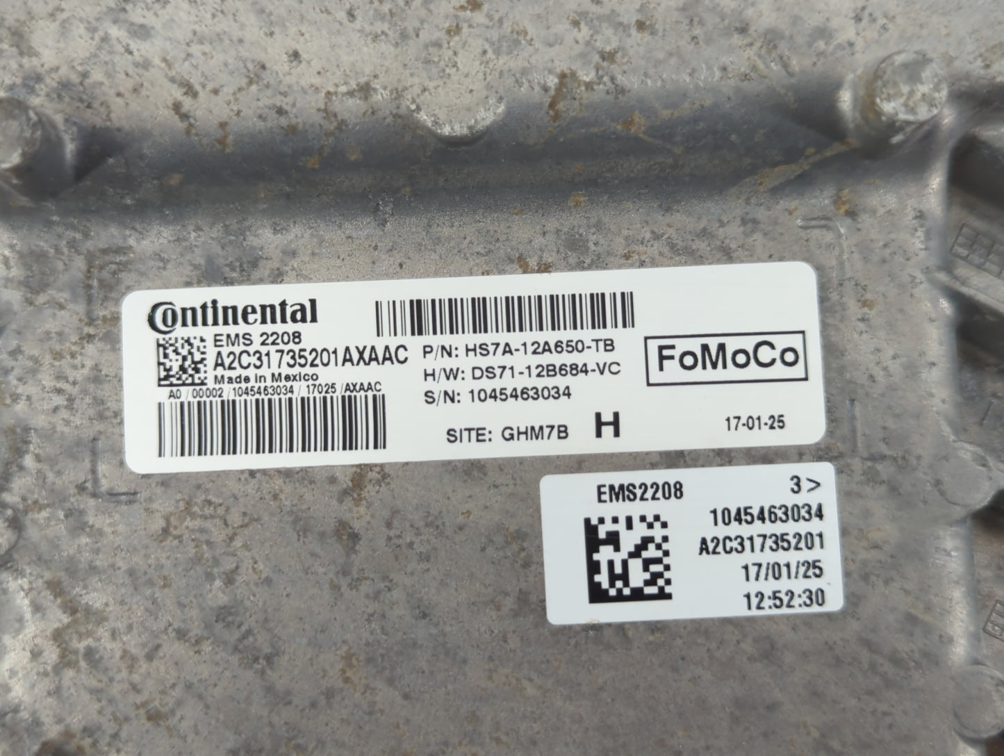 2017-2020 Ford Fusion PCM Engine Control Computer ECU ECM PCU OEM P/N:HS7A-12A650-TB Fits Fits 2016 2017 2018 2019 2020 OEM 