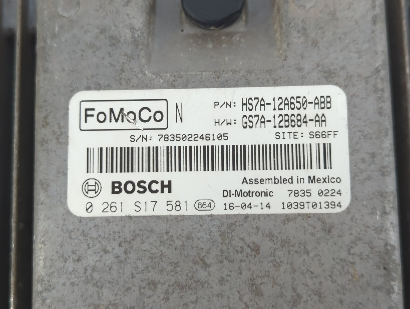 2017-2019 Ford Fusion PCM Engine Control Computer ECU ECM PCU OEM P/N:GS7A-12B684-AA HS7A-12A650-ABB Fits Fits 2017 2018 201