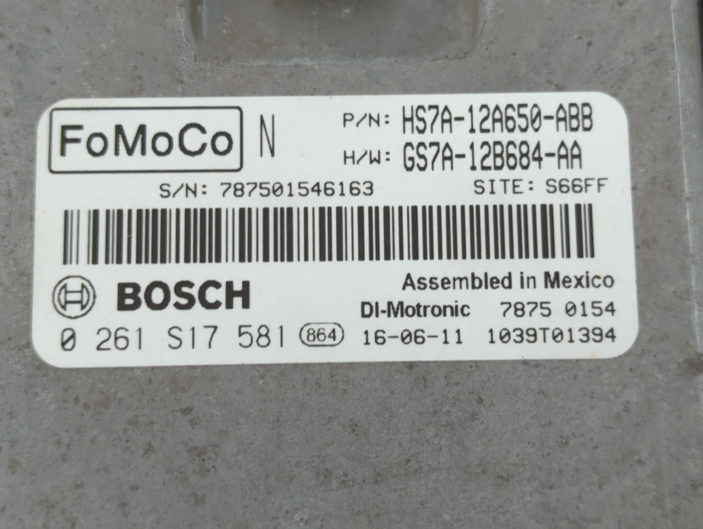 2017-2019 Ford Fusion PCM Engine Control Computer ECU ECM PCU OEM P/N:GS7A-12B684-AA HS7A-12A650-ABB Fits Fits 2017 2018 201
