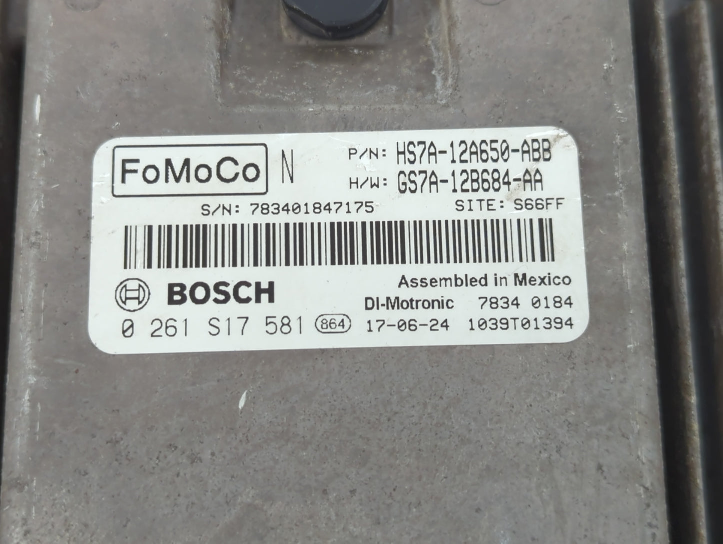 2017-2019 Ford Fusion PCM Engine Control Computer ECU ECM PCU OEM P/N:GS7A-12B684-AA HS7A-12A650-ABB Fits Fits 2017 2018 201