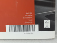 2017 Ford Fusion Owners Manual Book Guide OEM Used Auto Parts - Oemusedautoparts1.com