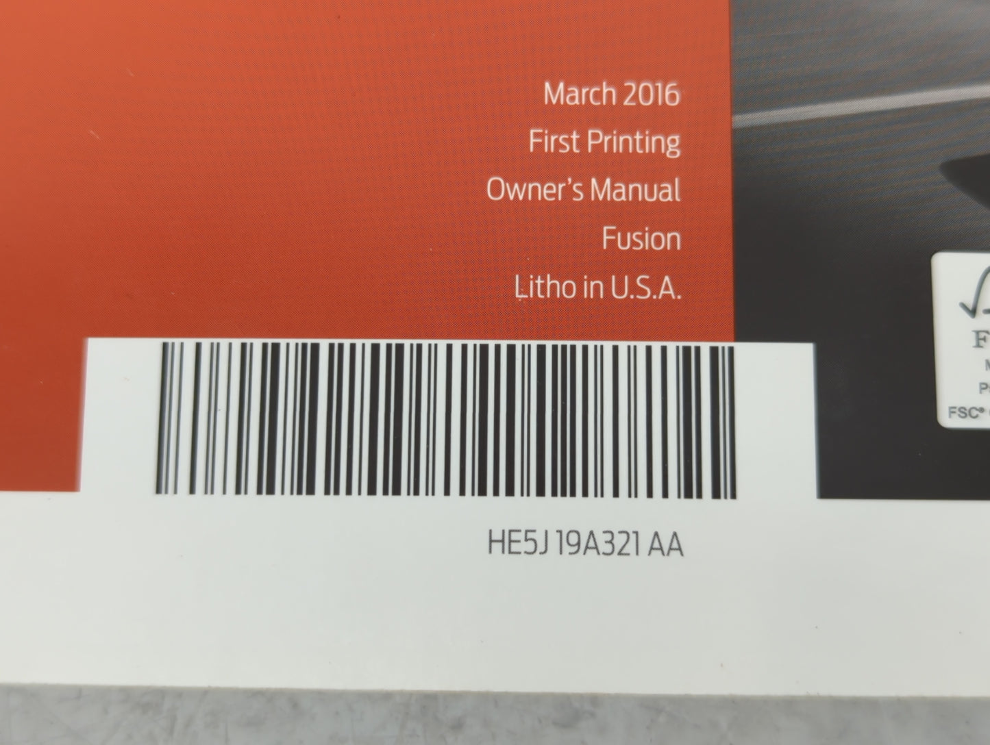 2017 Ford Fusion Owners Manual Book Guide P/N:HE5J 19A321 AA OEM Used Auto Parts - Oemusedautoparts1.com