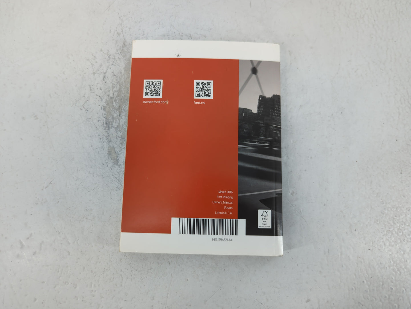 2017 Ford Fusion Owners Manual Book Guide P/N:HE5J 19A321 AA OEM Used Auto Parts - Oemusedautoparts1.com