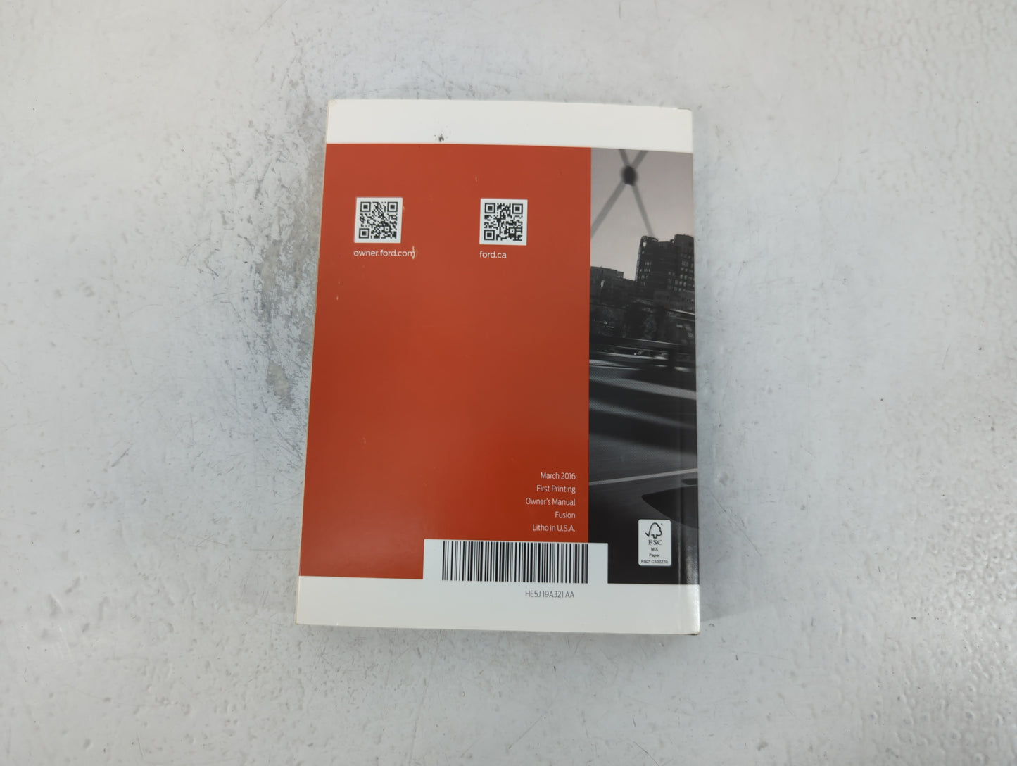 2017 Ford Fusion Owners Manual Book Guide P/N:HE5J 19A321 AA OEM Used Auto Parts - Oemusedautoparts1.com