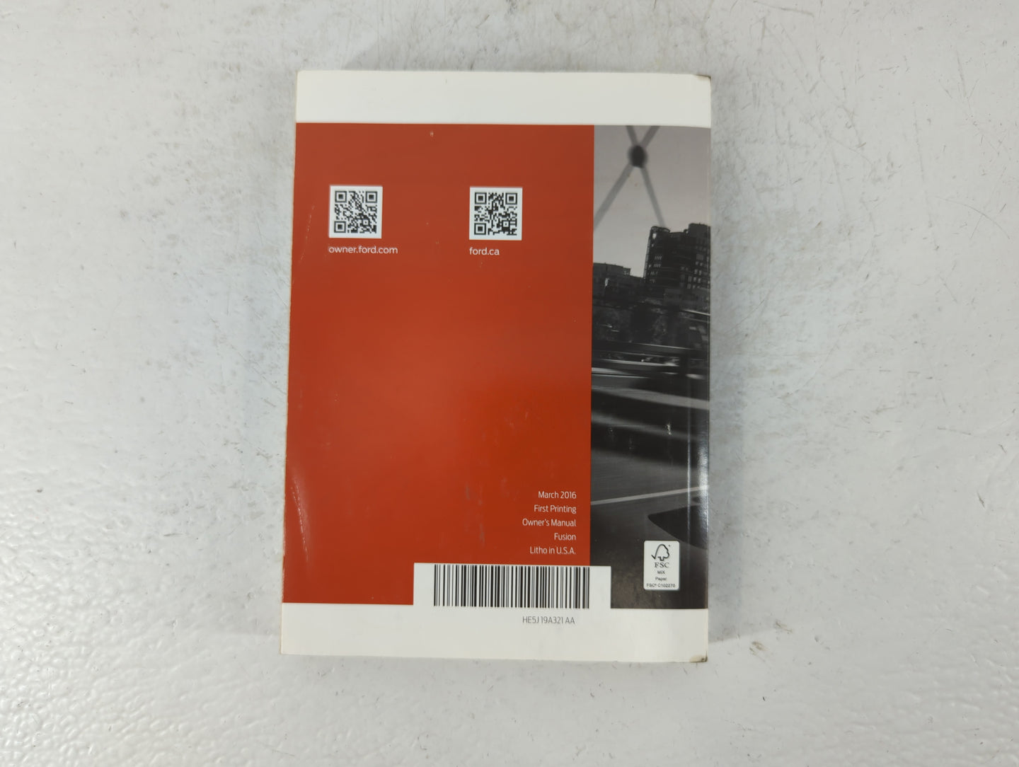 2017 Ford Fusion Owners Manual Book Guide P/N:HE5J19A321AA OEM Used Auto Parts - Oemusedautoparts1.com