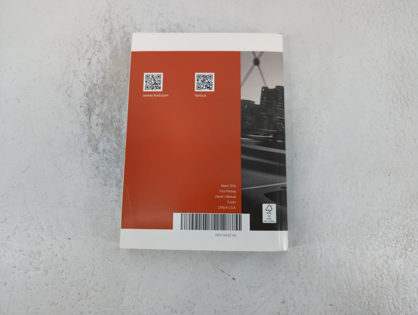 2017 Ford Fusion Owners Manual Book Guide P/N:HE5J19A321AA OEM Used Auto Parts - Oemusedautoparts1.com