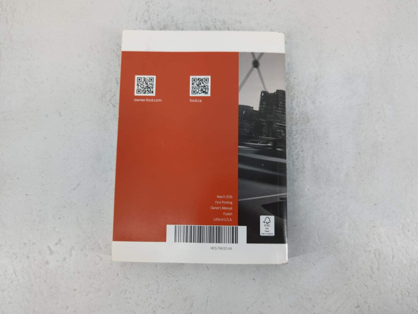 2017 Ford Fusion Owners Manual Book Guide P/N:HE5J19A321 AA OEM Used Auto Parts - Oemusedautoparts1.com