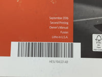 2017 Ford Fusion Owners Manual Book Guide P/N:HE5J 19A321 AB OEM Used Auto Parts - Oemusedautoparts1.com