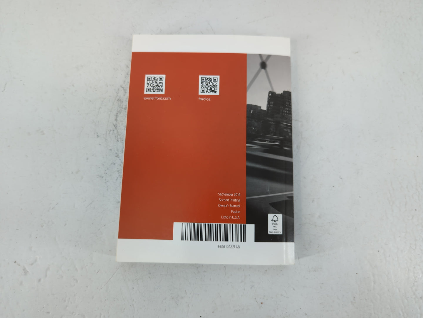 2017 Ford Fusion Owners Manual Book Guide P/N:HE5J 19A321 AB OEM Used Auto Parts - Oemusedautoparts1.com