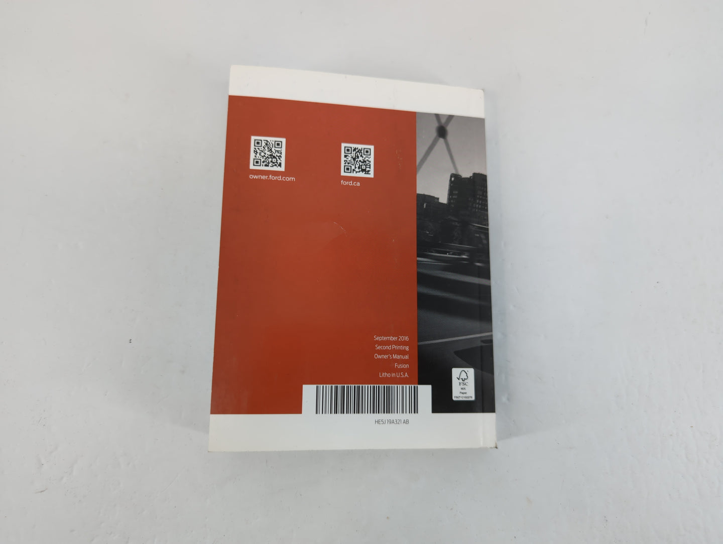 2017 Ford Fusion Owners Manual Book Guide P/N:HE5J 19A321 AB OEM Used Auto Parts - Oemusedautoparts1.com