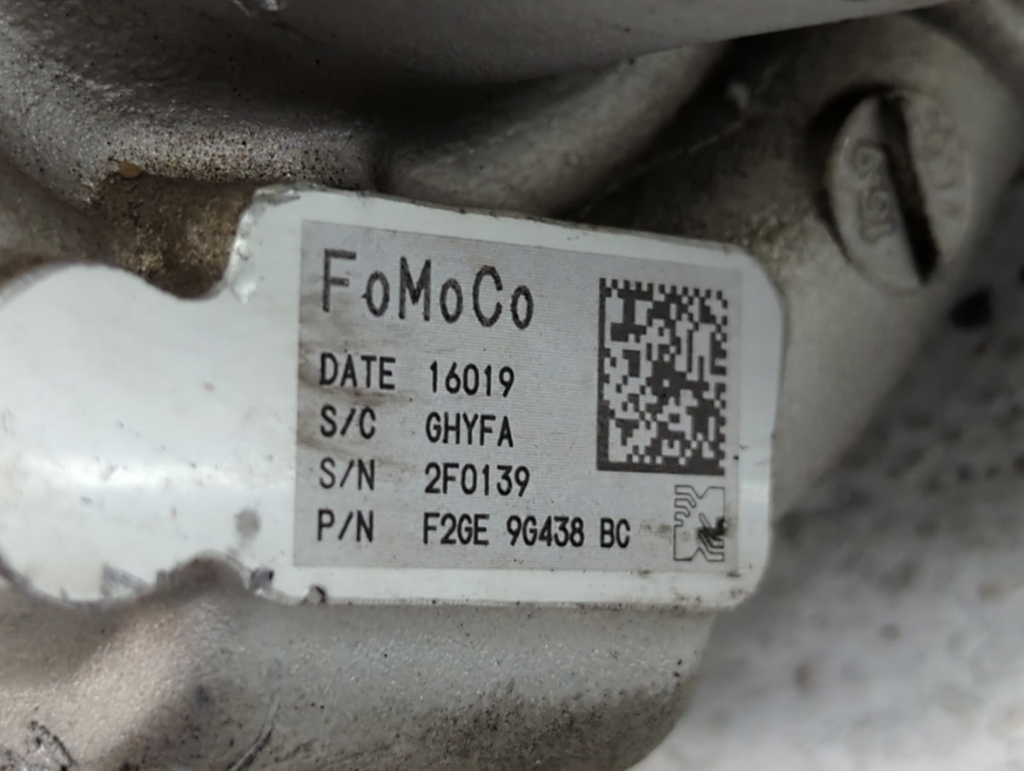 2017 Ford Fusion Turbocharger Turbo Charger Super Charger Supercharger - Oemusedautoparts1.com