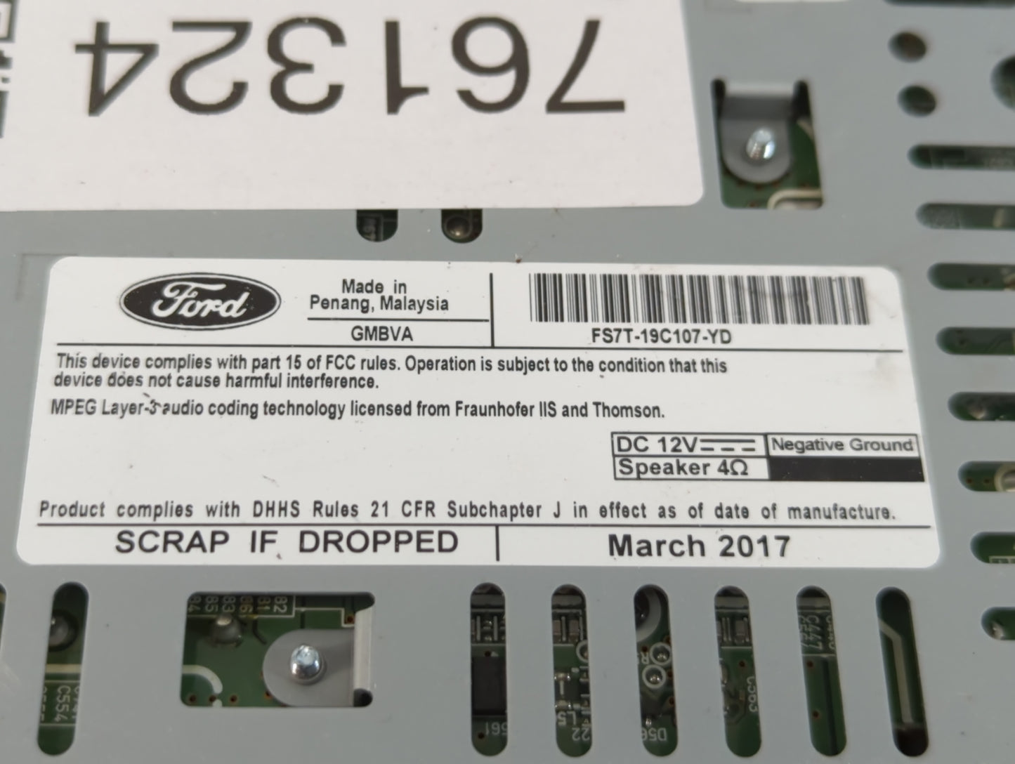 2017-2020 Ford Fusion Am Fm Cd Player Radio Receiver - Oemusedautoparts1.com