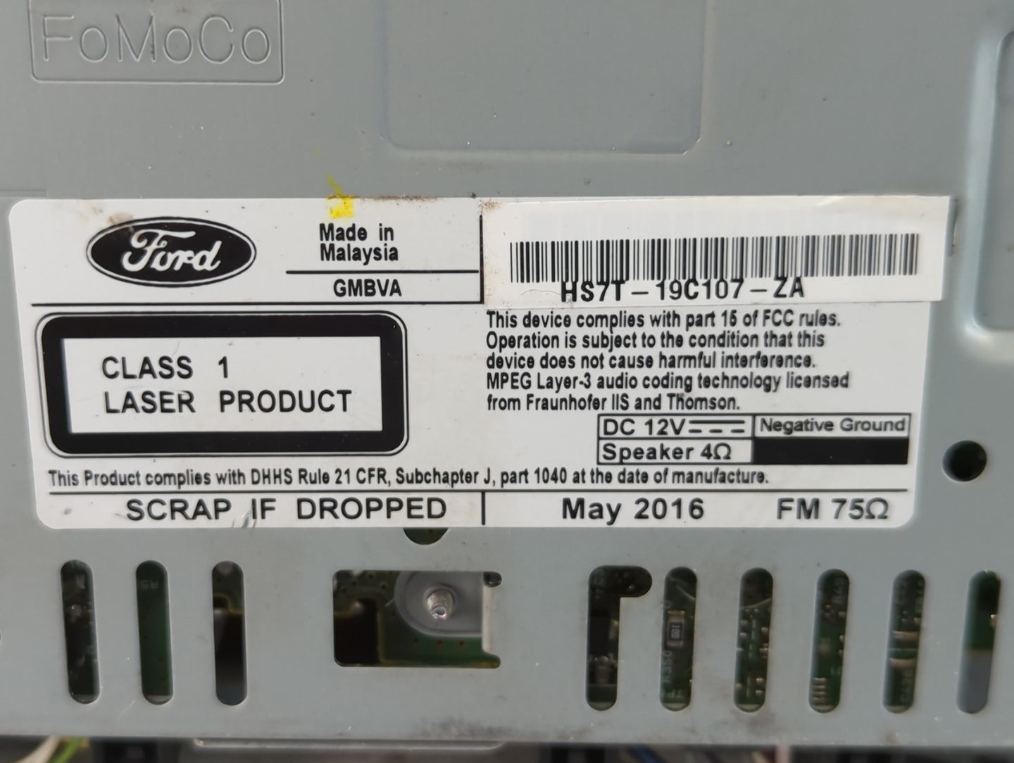 2017-2017 Ford Fusion Am Fm Cd Player Radio Receiver - Oemusedautoparts1.com