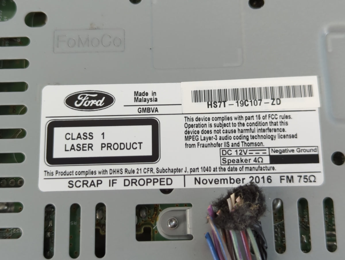 2017-2020 Ford Fusion Am Fm Cd Player Radio Receiver 765245 - Oemusedautoparts1.com
