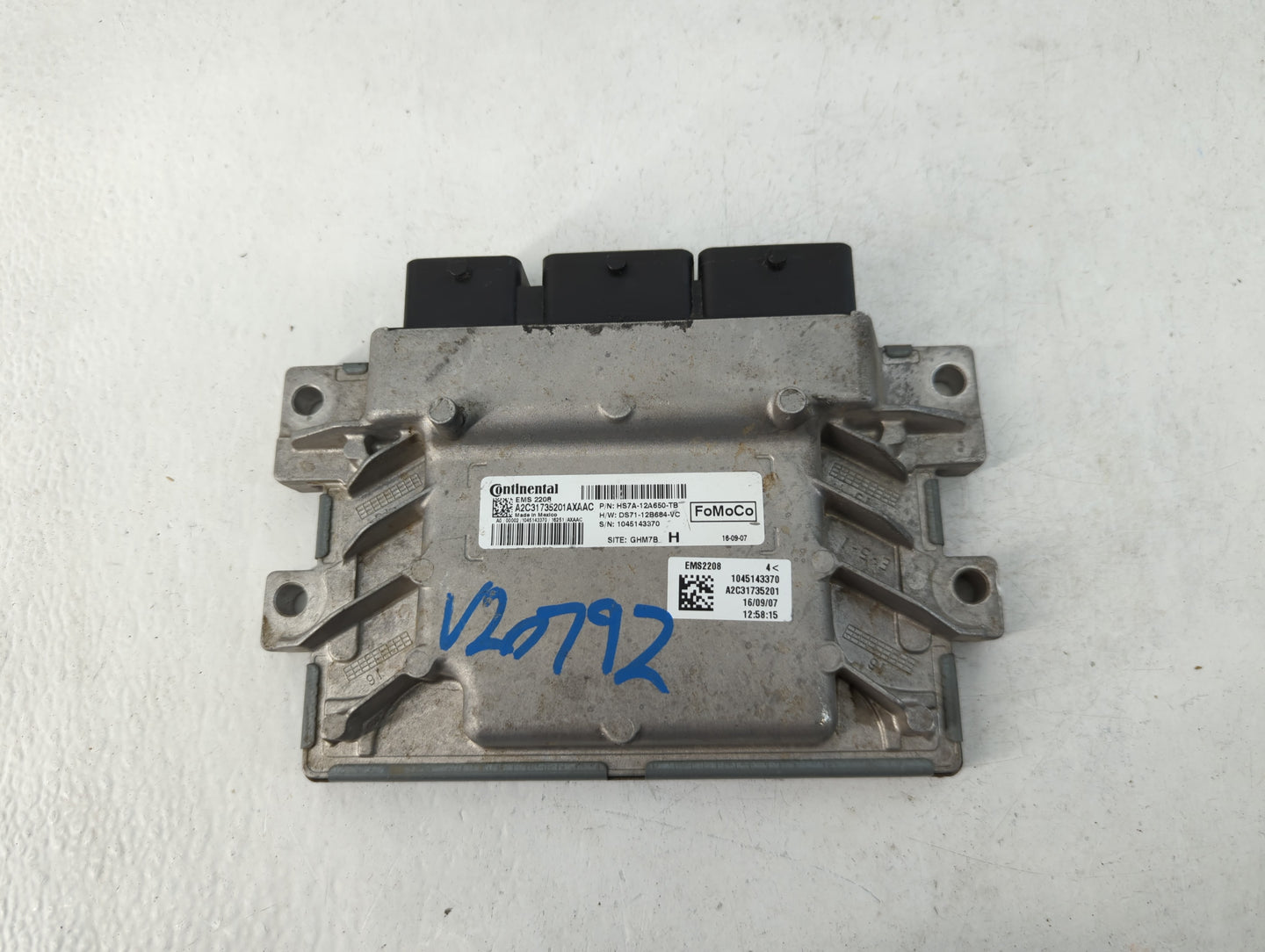 2017-2020 Ford Fusion PCM Engine Control Computer ECU ECM PCU OEM P/N:HS7A-12A650-TB Fits Fits 2017 2018 2019 2020 OEM Used 