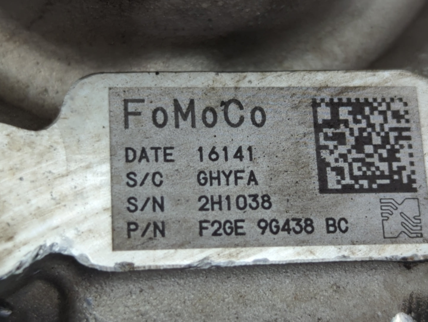 2017 Ford Fusion Turbocharger Turbo Charger Super Charger Supercharger - Oemusedautoparts1.com