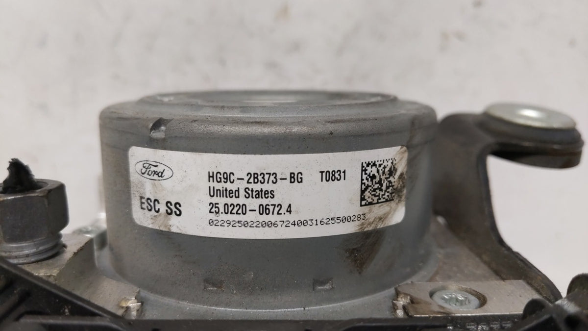 2017-2018 Ford Fusion Anti-Lock Brake ABS Pump Module Actuator OEM P/N:HG9C-2B373-BG Fits Fits 2017 2018 OEM Used Auto Parts