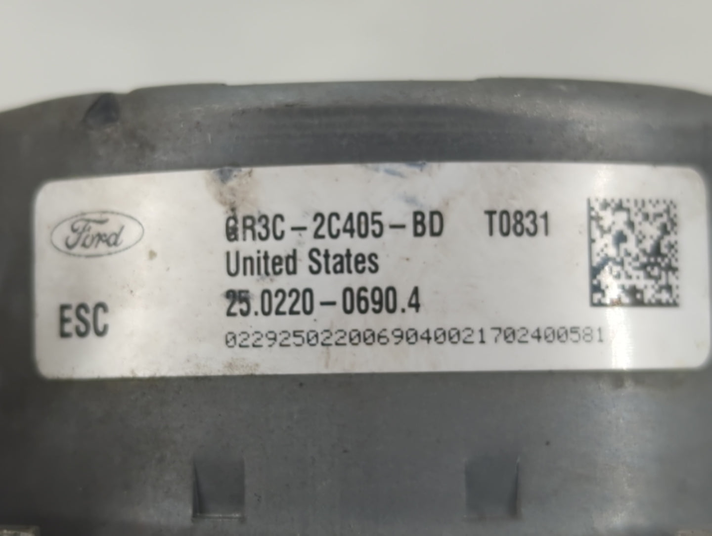 2015-2020 Ford Mustang ABS Pump Control Module Replacement P/N:GR3C-2C405-BD Fits Fits 2015 2016 2017 2018 2019 2020 OEM Use