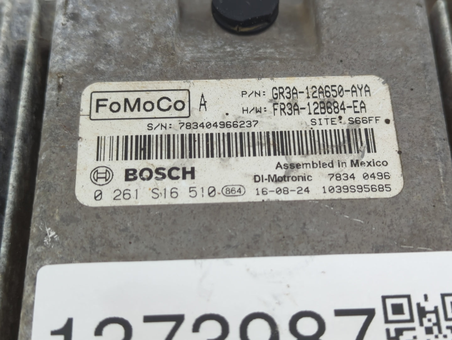 2015-2017 Ford Mustang PCM Engine Control Computer ECU ECM PCU OEM P/N:FR3A-12B684-EA GR3A-12A650-AYA Fits OEM Used Auto Par