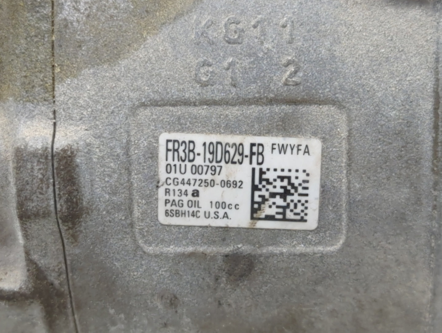 2015-2022 Ford Mustang Air Conditioning A/c Ac Compressor Oem - Oemusedautoparts1.com