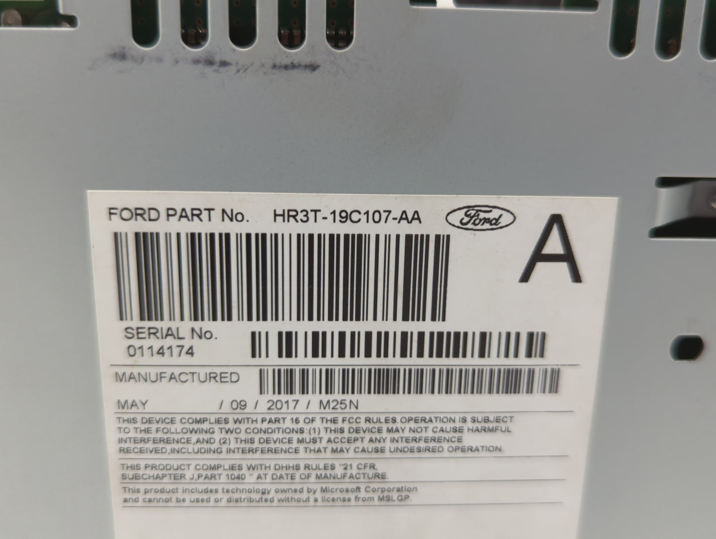 2017-2018 Ford Mustang Am Fm Cd Player Radio Receiver - Oemusedautoparts1.com