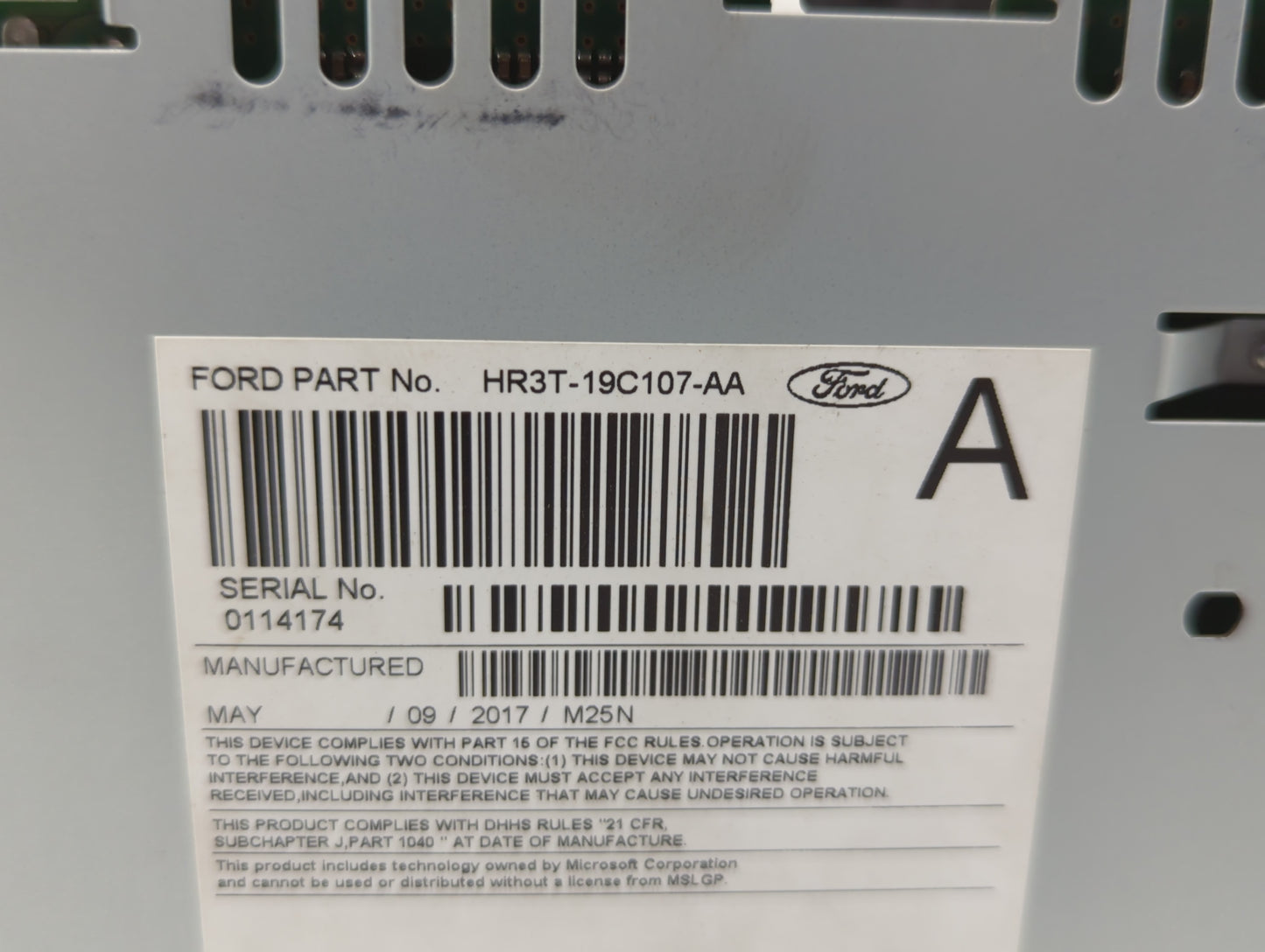 2017-2018 Ford Mustang Am Fm Cd Player Radio Receiver - Oemusedautoparts1.com