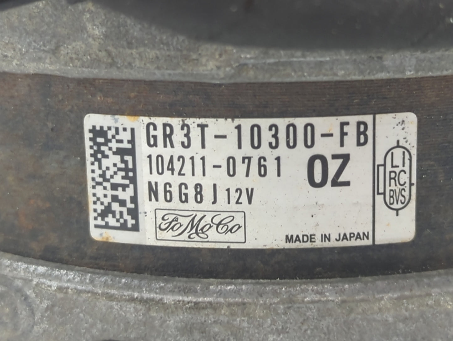 2015-2022 Ford Mustang Alternator Replacement Generator Charging Assembly Engine OEM P/N:104211-0751 GR3T-10300-FB Fits OEM 