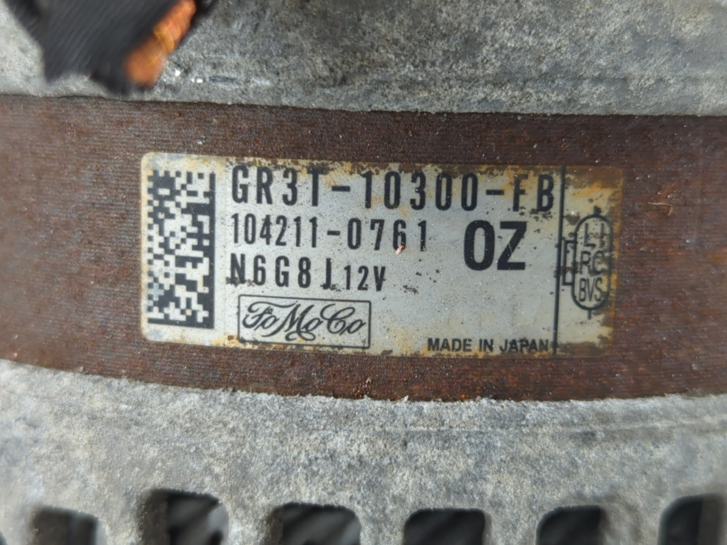 2015-2022 Ford Mustang Alternator Replacement Generator Charging Assembly Engine OEM P/N:104211-0761 GR3T-10300-FB Fits OEM 