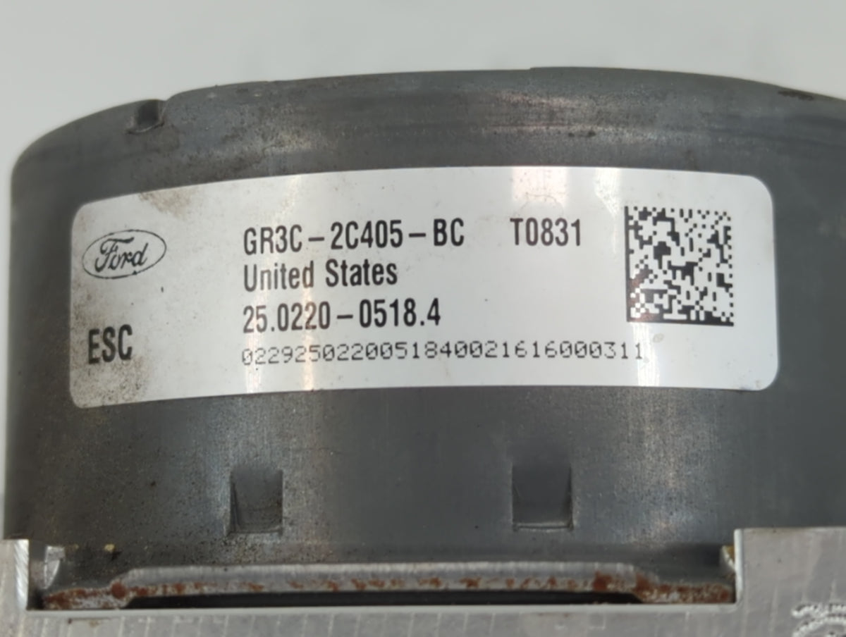 2015-2020 Ford Mustang Anti-Lock Brake ABS Pump Module Actuator OEM P/N:GR3C-2C405-BC Fits Fits 2015 2016 2017 2018 2019 202