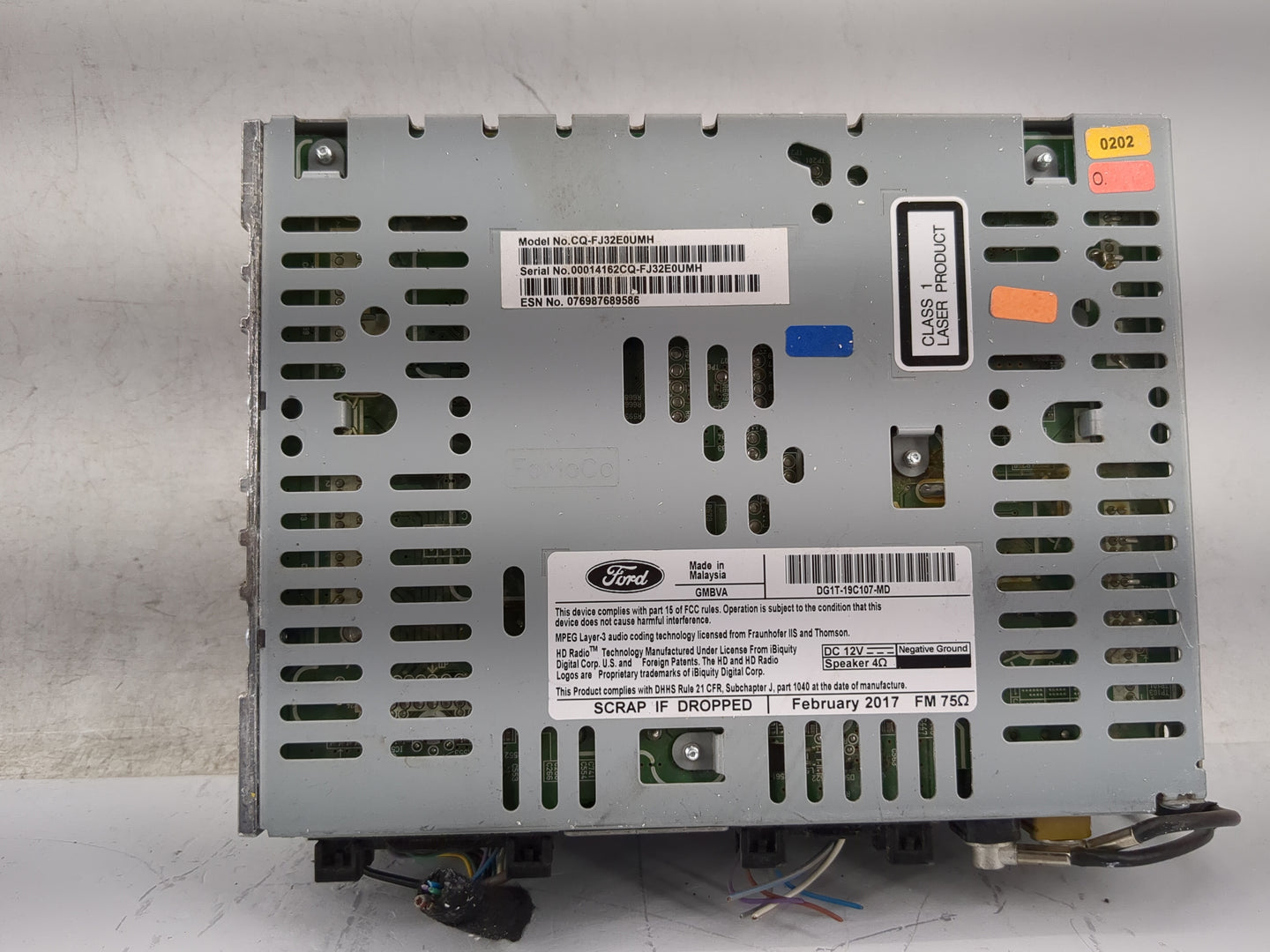 2016-2019 Ford Taurus Radio AM FM Cd Player Receiver Replacement P/N:DG1T-19C107-MD Fits Fits 2016 2017 2018 2019 OEM Used A
