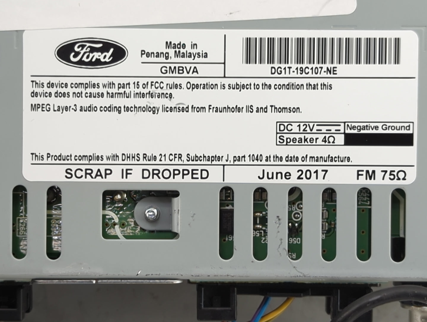 2014-2019 Ford Taurus Radio AM FM Cd Player Receiver Replacement P/N:DG1T-19C107-NE Fits Fits 2014 2015 2016 2017 2018 2019 