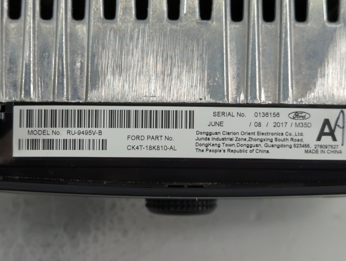 2016-2019 Ford Transit-250 Radio AM FM Cd Player Receiver Replacement P/N:CK4T-18K810-AL Fits Fits 2016 2017 2018 2019 OEM U