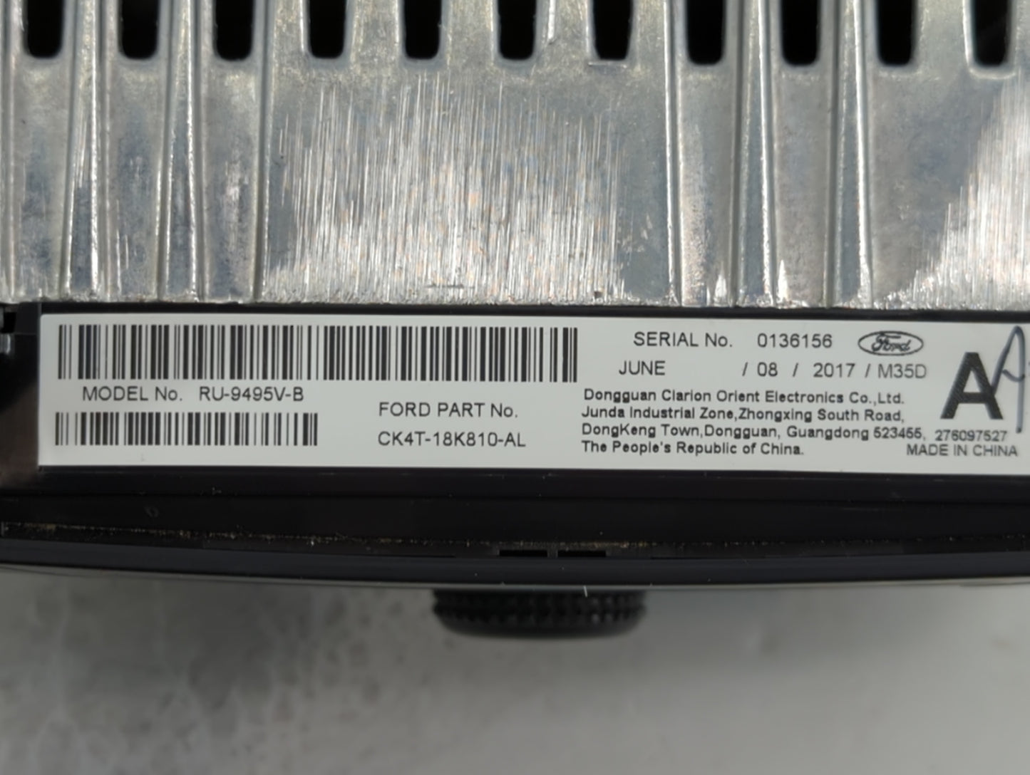 2016-2019 Ford Transit-250 Radio AM FM Cd Player Receiver Replacement P/N:CK4T-18K810-AL Fits Fits 2016 2017 2018 2019 OEM U