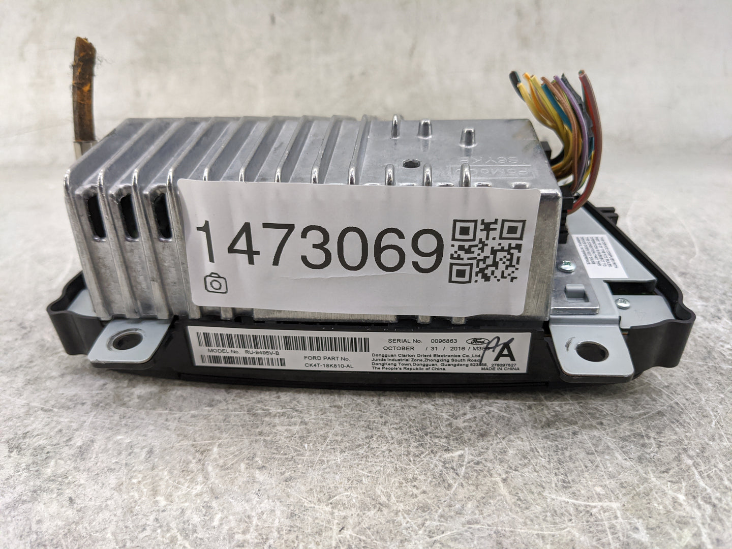 2017 Ford Transit 350 Radio AM FM Cd Player Receiver Replacement P/N:CK4T-18K810-AL RU-9495V-B Fits Fits 2016 2018 2019 OEM 