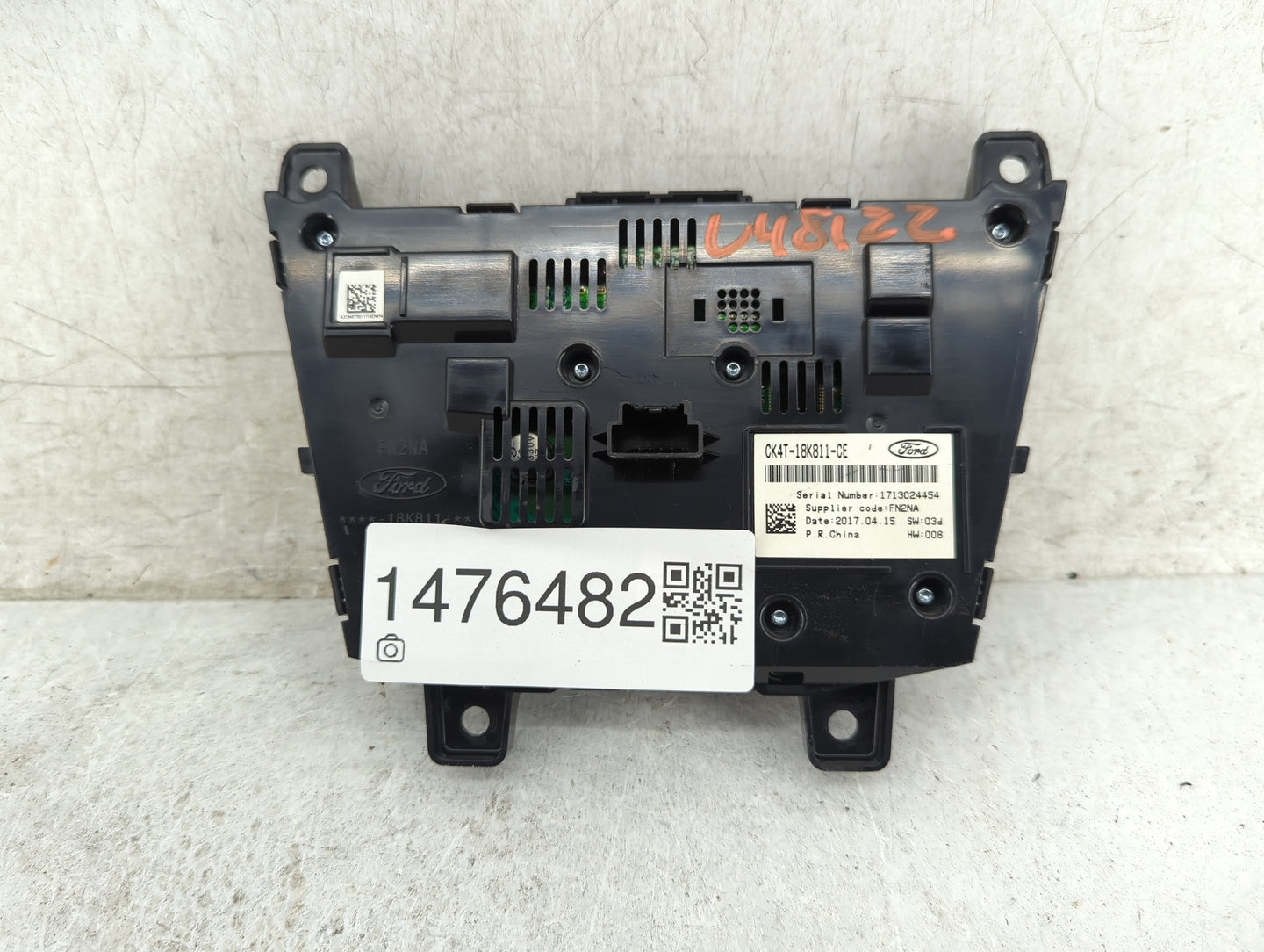 2017 Ford Transit 350 Radio AM FM Cd Player Receiver Replacement P/N:CK4T-18K811-CE Fits Fits 2016 2018 2019 OEM Used Auto P