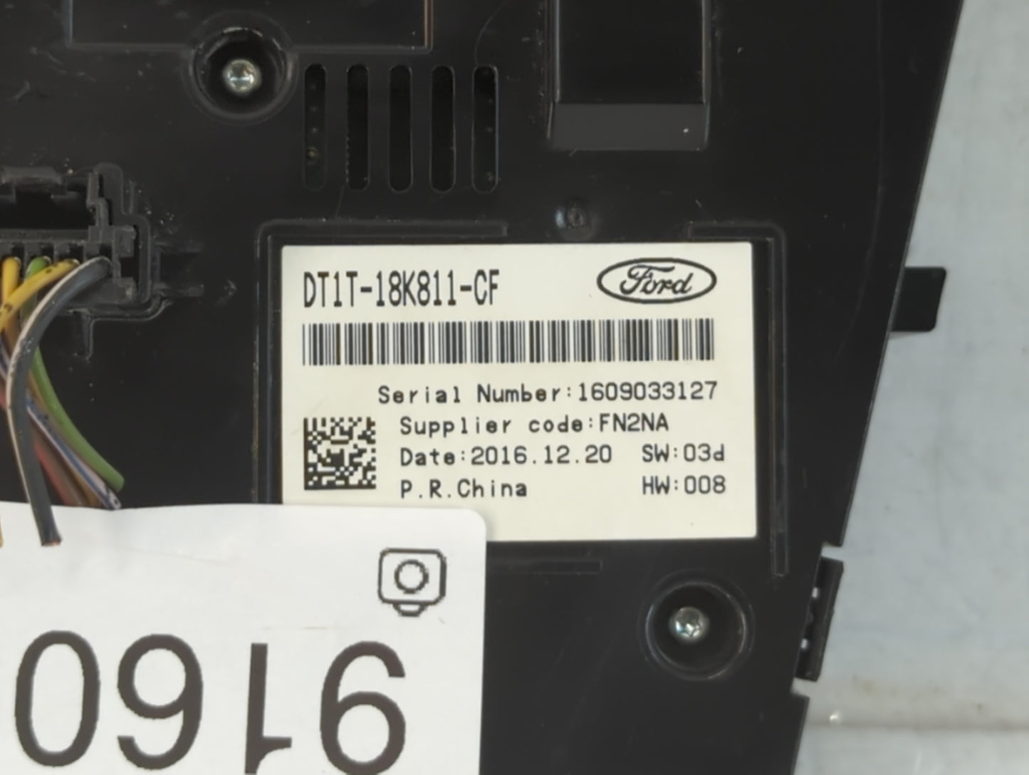 2016-2018 Ford Transit Connect Climate Control Module Temperature AC/Heater Replacement P/N:DT1T-18K811-CF Fits OEM Used Aut