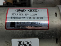 2017-2020 Genesis G80 Car Starter Motor Solenoid OEM P/N:36100-3F160 Fits Fits 2015 2016 2017 2018 2019 2020 OEM Used Auto P