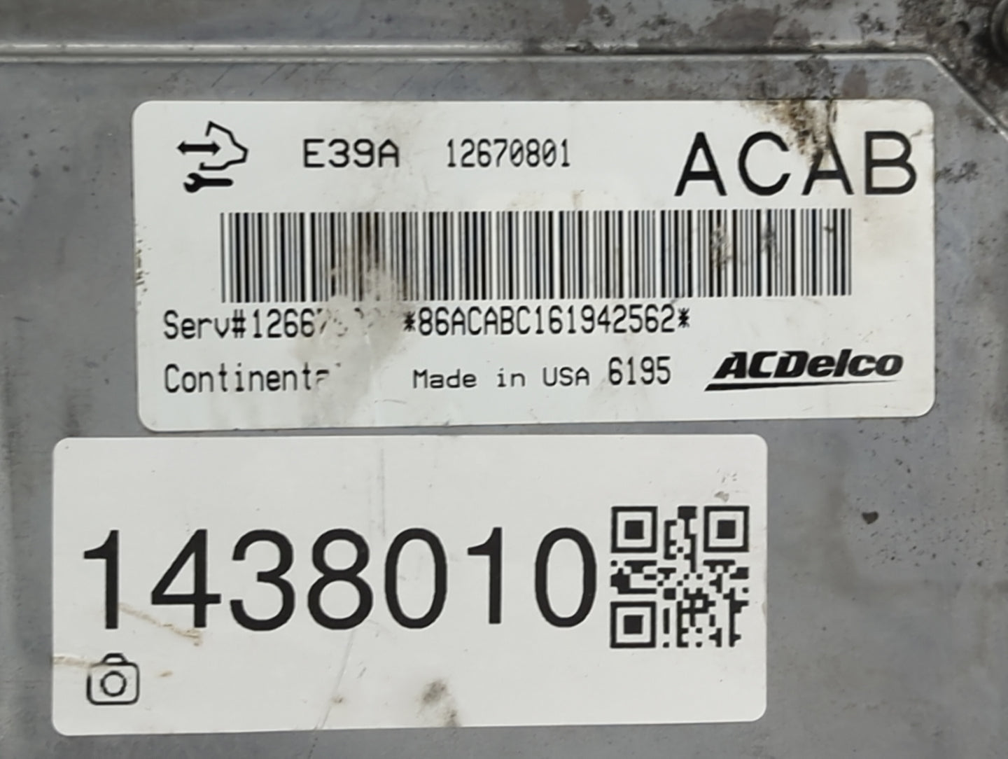2017 Gmc Acadia PCM Engine Control Computer ECU ECM PCU OEM P/N:12670801, E39A Fits Fits 2018 2019 2020 OEM Used Auto Parts 