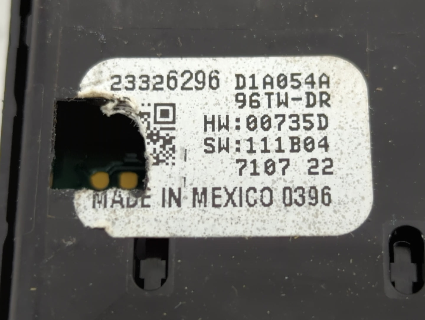 2017 Gmc Acadia Master Power Window Switch Replacement Driver Side Left P/N:23326296 D1A054A Fits OEM Used Auto Parts - Oemu
