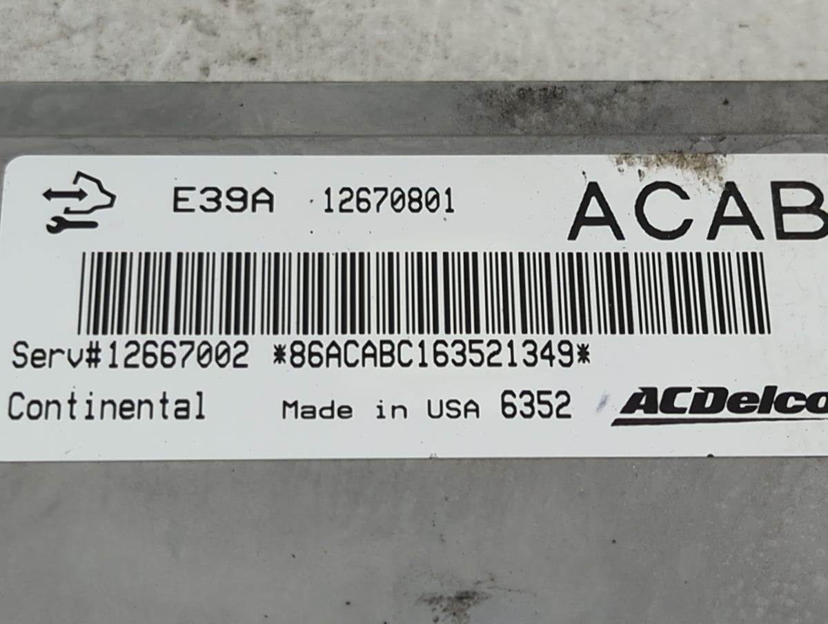 2017 Gmc Acadia PCM Engine Control Computer ECU ECM PCU OEM P/N:12670801 12667002 Fits 2018 2019 2020 OEM Used Auto Parts - 