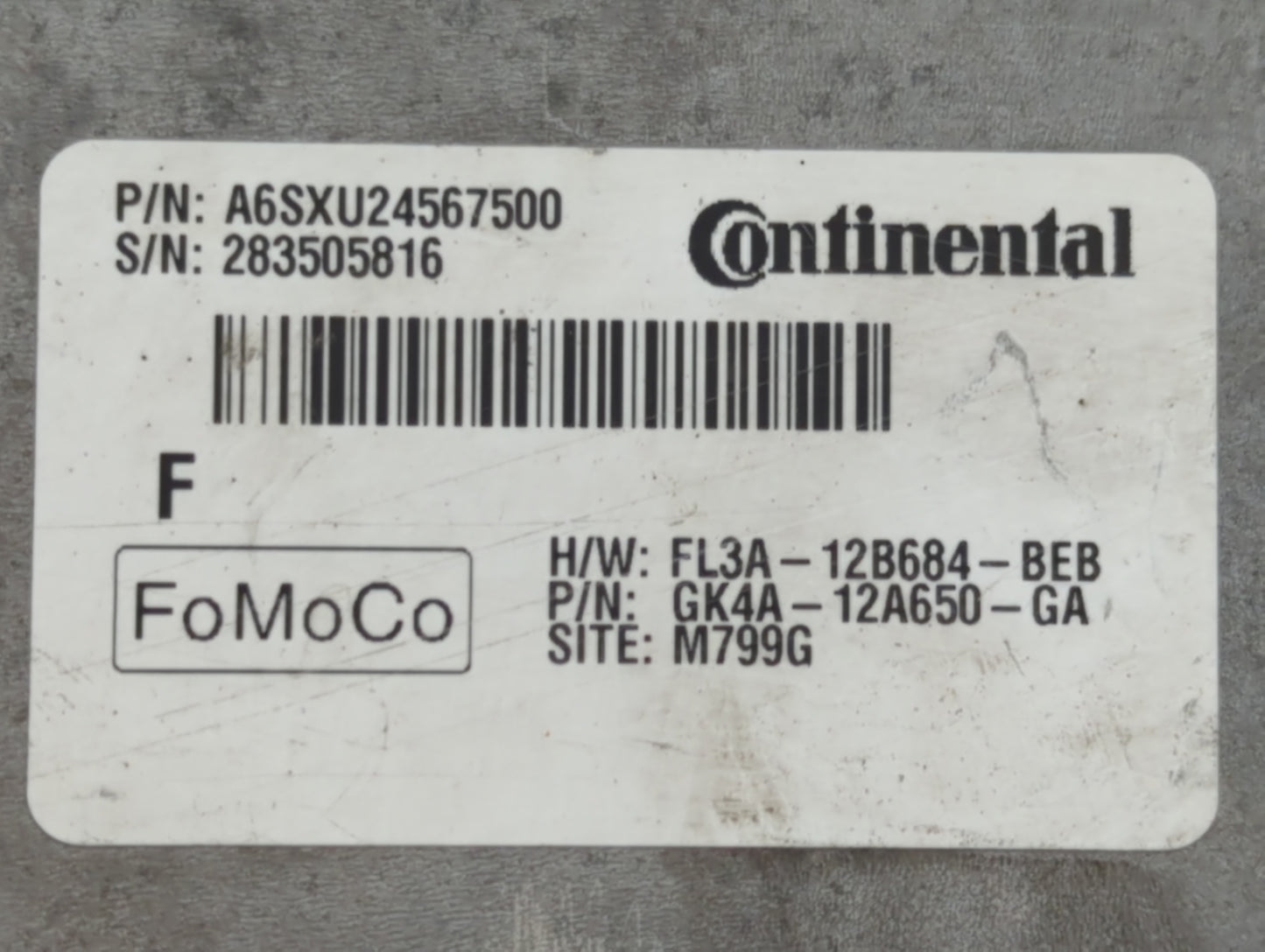 2017 Gmc Acadia PCM Engine Control Computer ECU ECM PCU OEM P/N:GK4A-12A650-GA FL3A-12B684-BEB Fits OEM Used Auto Parts - Oe